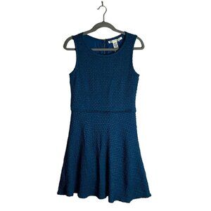 Max Studio Women's Teal Patterned A-Line Sleeveless Dress